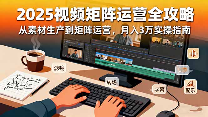 2025短视频矩阵运营全攻略:从素材生产到矩阵运营,月入3万实操指南-墨痕微课