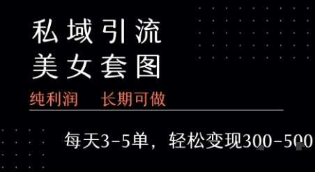 私域卖套图每天3-5单   每单利润99-2张+-墨痕微课