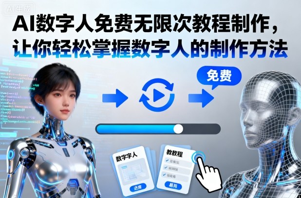 AI数字人免费无限次教程制作,让你轻松掌握数字人的制作方法-墨痕微课