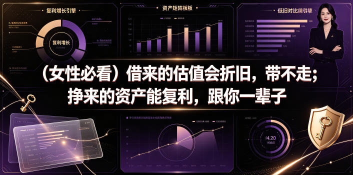 付费文章:(女性必看)借来的估值会折旧,带不走;挣来的资产能复利,跟你一辈子-墨痕微课