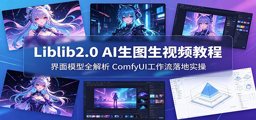 Liblib2.0 AI生图生视频教程:界面模型全解析,ComfyUI工作流落地实操-墨痕微课