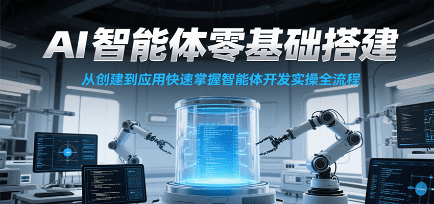 AI智能体零基础搭建实操课，从创建到应用快速掌握智能体开发全流程！-墨痕微课