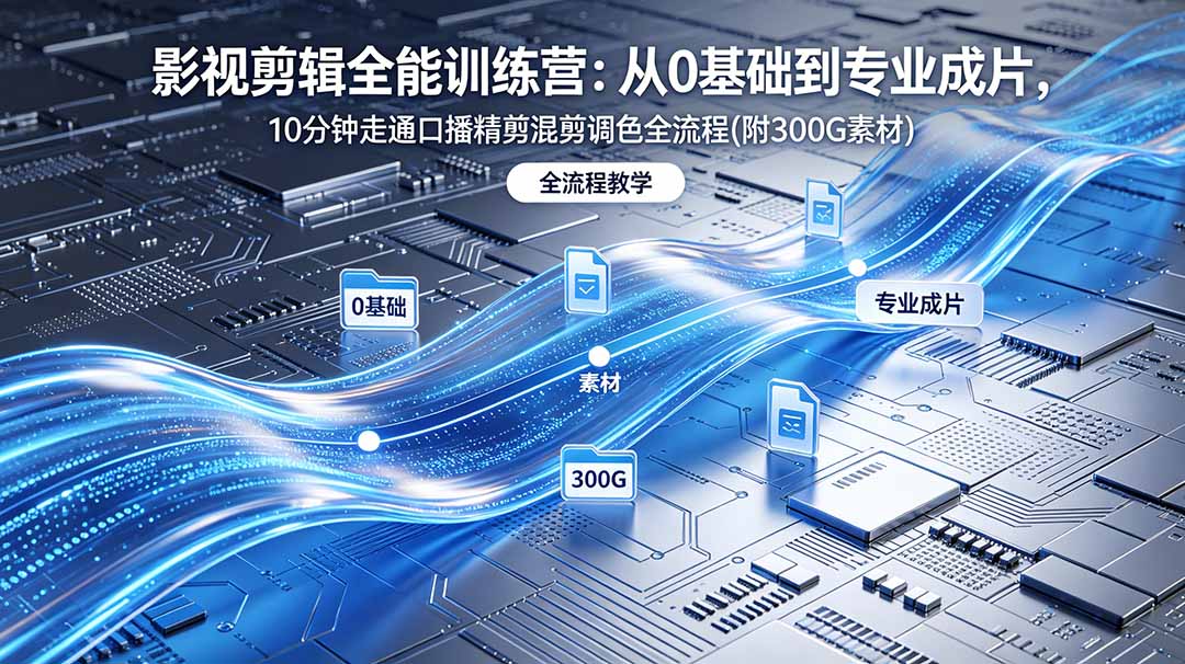 2026影视剪辑全能实战课|0基础到专业成片,全流程教学,高清带300G素材-墨痕微课
