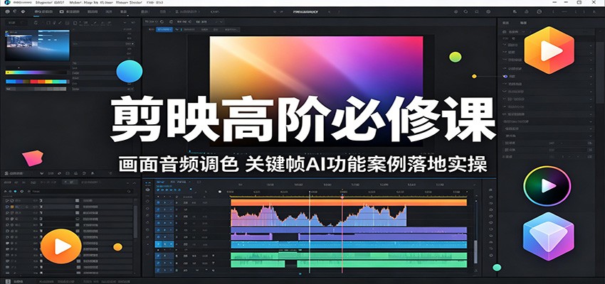 剪映高阶必修课：画面音频调色，关键帧AI功能案例落地实操-墨痕微课