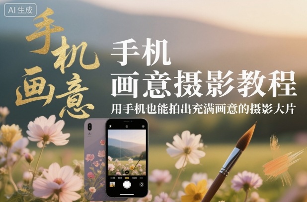 手机画意摄影教程,用手机也能拍出充满画意的摄影大片-墨痕微课