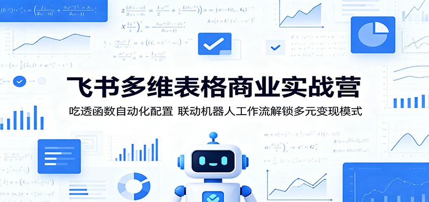 飞书多维表格商业实战营:吃透函数自动化配置,联动机器人工作流解锁多元变现模式-墨痕微课