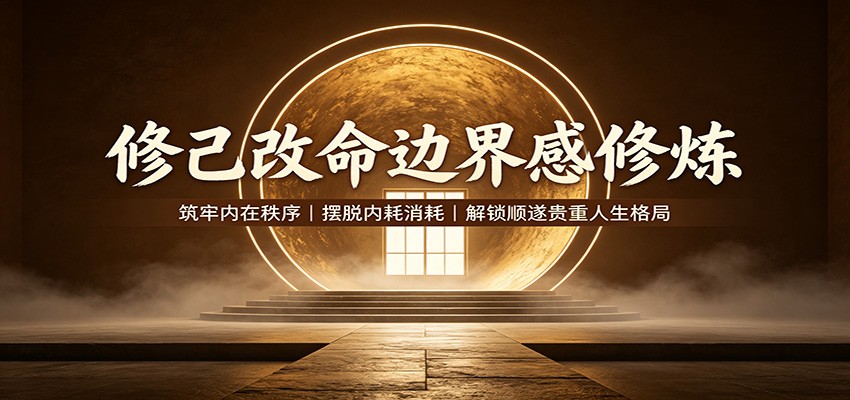 修己改命边界感修炼:筑牢内在秩序,摆脱内耗消耗,解锁顺遂贵重人生格局-墨痕微课