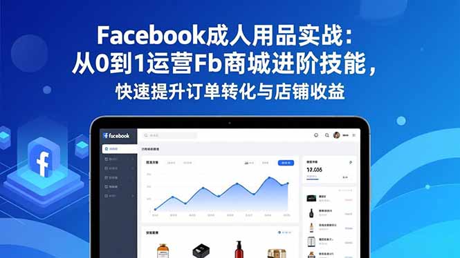 Facebook成人用品实战:从0到1运营Fb商城进阶技能,快速提升订单转化与店铺收益-墨痕微课