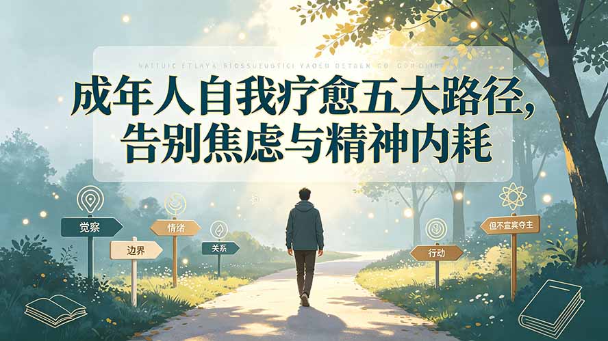 付费文章:成年人自我疗愈五大路径,告别焦虑与精神内耗-墨痕微课