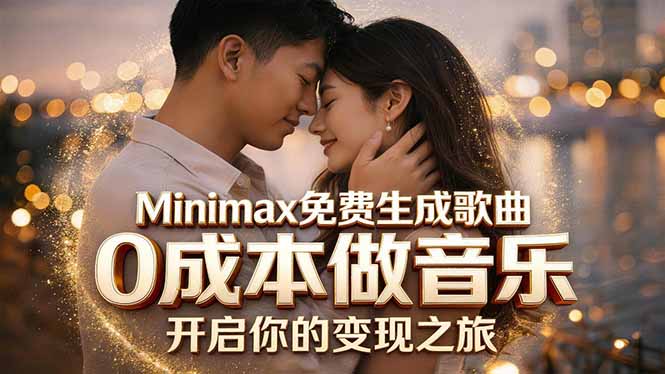 Minimax免费生成歌曲实测！0成本做音乐，说唱流行Lofi一键生成-墨痕微课