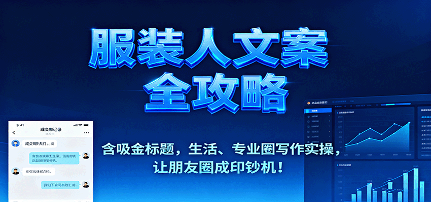 服装人文案全攻略，含吸金标题，生活、专业圈写作实操，让朋友圈成印钞机！-墨痕微课