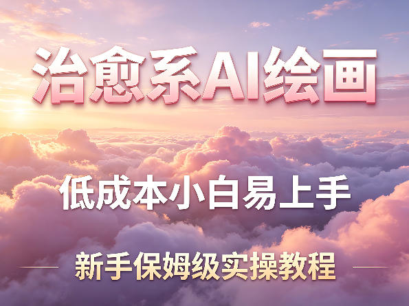 治愈系AI绘画提示词项目，低成本小白易上手，每天10分钟，新手保姆级实操教程-墨痕微课