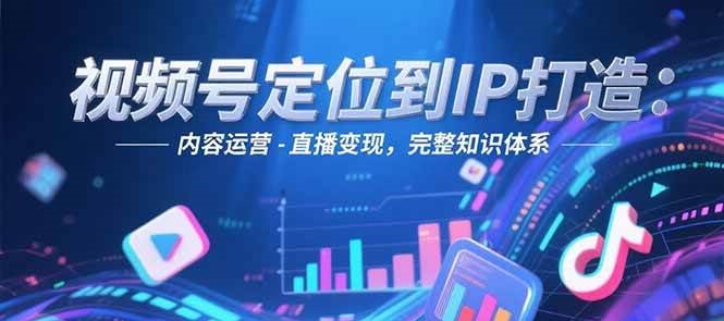 视频号定位到IP打造：账号搭建-内容运营-直播变现，完整知识体系-墨痕微课