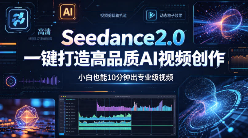 Seedance2.0一键打造高品质AI视频创作，小白也能10分钟出专业级视频-墨痕微课