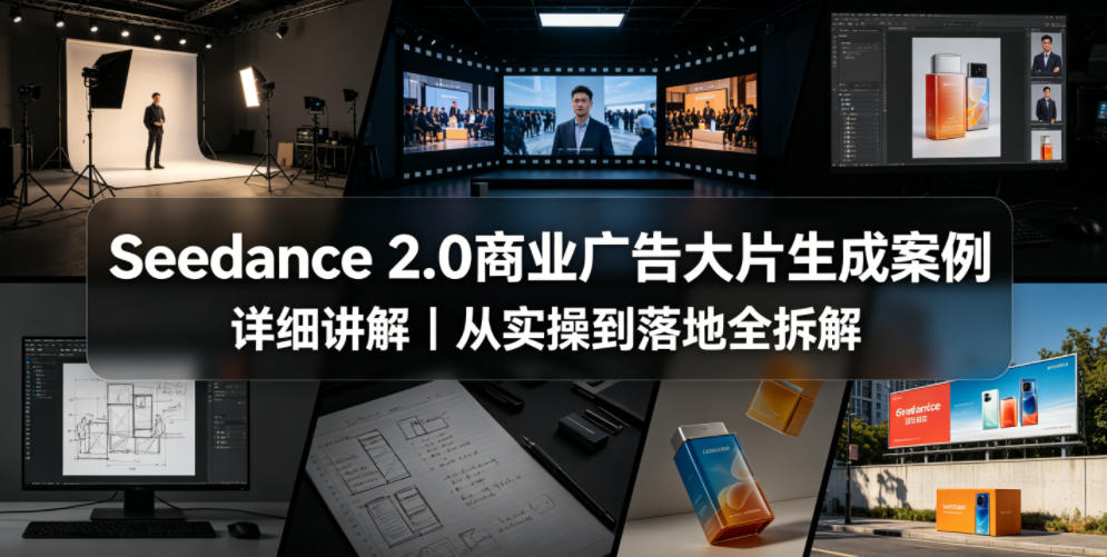 Seedance 2.0商业广告大片生成案例详细讲解|从实操到落地全拆解-墨痕微课