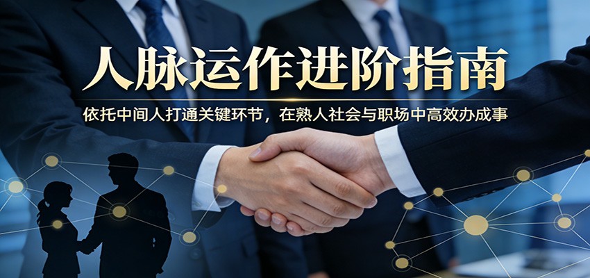 付费文章:人脉运作进阶指南,依托中间人打通关键环节,在熟人社会与职场中高效办成事-墨痕微课