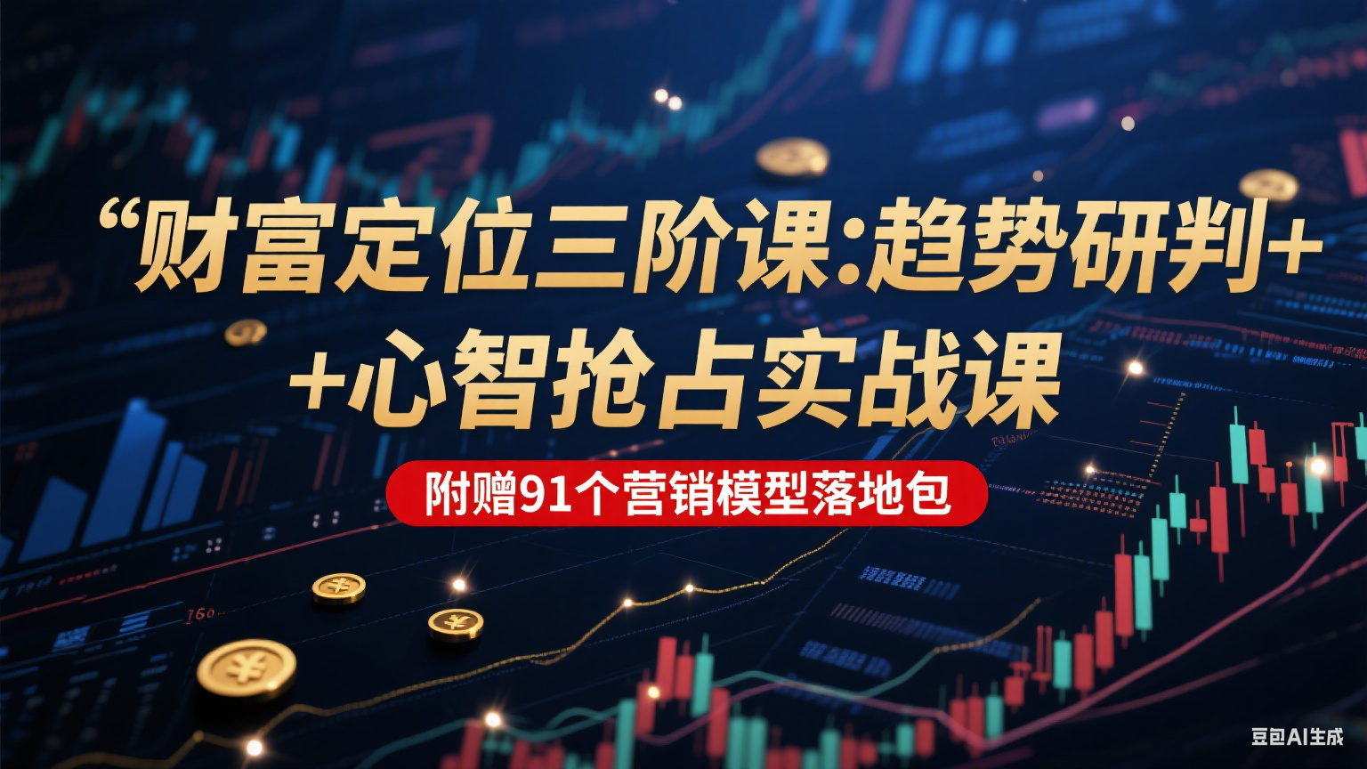 财富定位三阶：趋势研判 + 心智抢占实战课，附赠91个营销模型落地包-墨痕微课