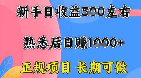 全年可变现项目,收益高无门槛,正规项目,长期可做,一天收益1k+一台电脑在家创业【揭秘】-墨痕微课