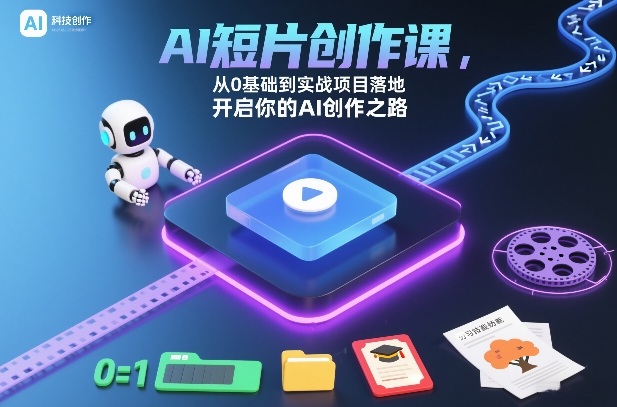 AI短片创作课，从0基础到实战项目落地，开启你的AI创作之路(更新)-墨痕微课