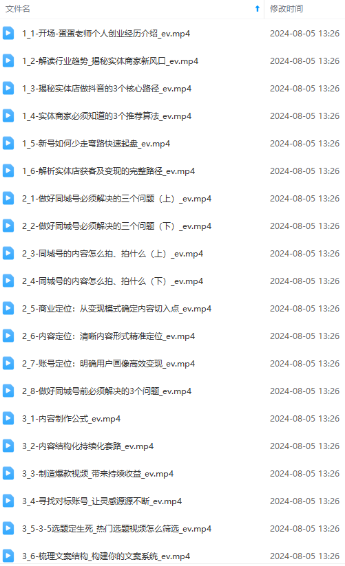 图片[1]-实体店老板获客特训营：认知、定位、文案、矩阵、直播、AI等(72节-墨痕微课