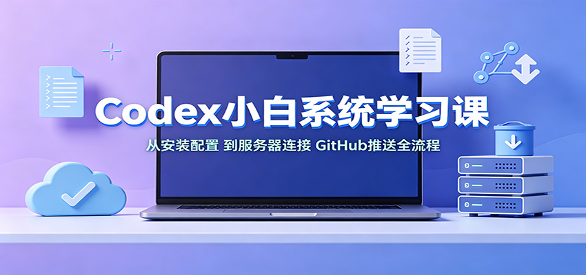 Codex小白系统学习课:小从安装配置,到服务器连接、GitHub推送全流程-墨痕微课