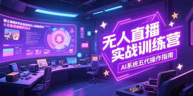 无人直播实操训练营，从设备搭建到话术，AI系统五代操作指南(7月更新-墨痕微课