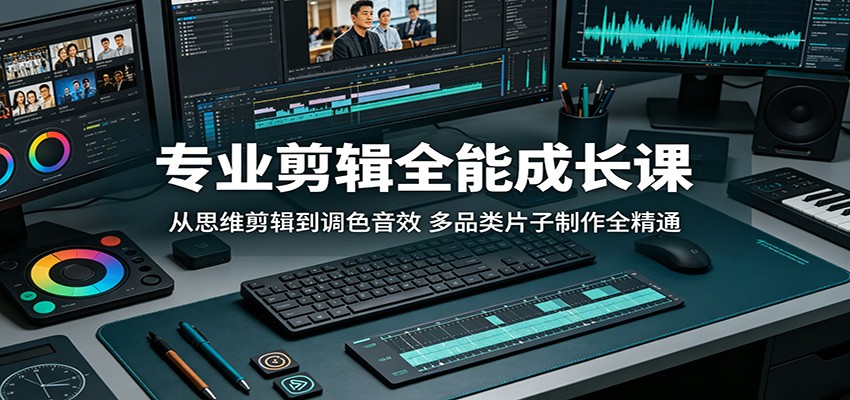 专业剪辑全能成长课:从思维剪辑到调色音效,多品类片子制作全精通-墨痕微课
