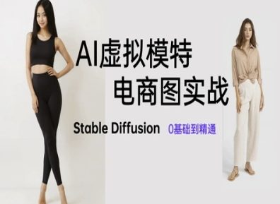 AI虚拟模特电商图实战,AI绘画Stable Diffusion 0基础到精通-墨痕微课
