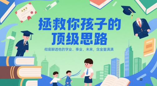 付费文章:拯救你孩子的顶级思路,彻底聊透他的学业、事业、未来,含金量满满-墨痕微课