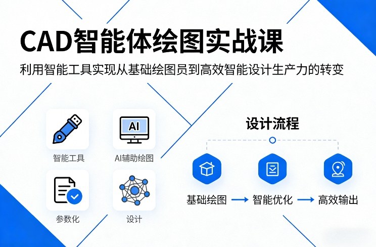 CAD智能体绘图实战课，利用智能工具，实现从基础绘图员到高效智能设计生产力的转变-墨痕微课