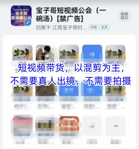 宝子哥头部团队短视频带货,以混剪为主,不需要真人出镜,不需要拍摄【更新】-墨痕微课