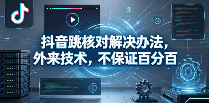 抖音跳核对解决办法，外来技术，不保证百分百-墨痕微课