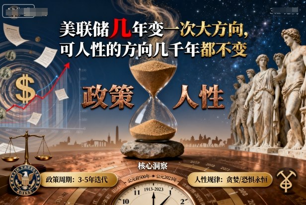 付费文章:美联储几年变一次大方向,可人性的方向几千年都不变-墨痕微课