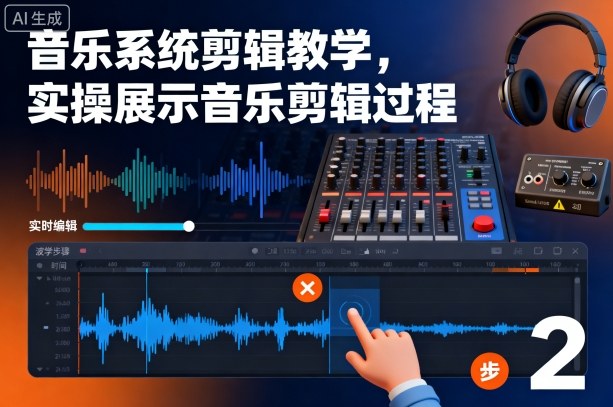音乐系统剪辑教学,实操展示音乐剪辑过程-墨痕微课