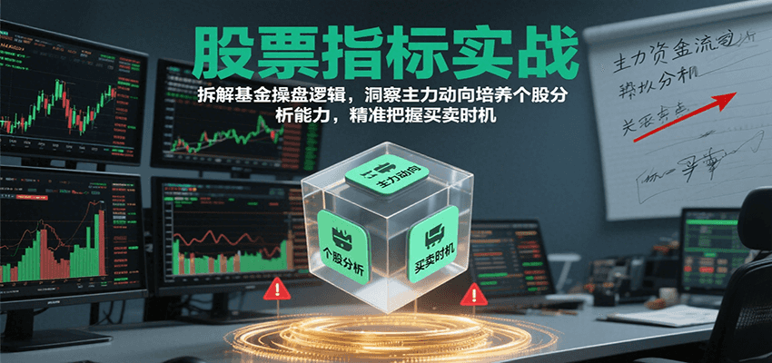 股票指标实战,基金操盘逻辑拆解,洞察主力动向培养个股分析能力把握买卖时机(更新)-墨痕微课