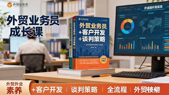 外贸业务员成长课:职业素养+客户开发+谈判策略、掌握全流程外贸技能-墨痕微课
