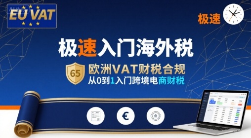 极速入门海外税,欧洲VAT财税合规,从0到1入门跨境电商财税-墨痕微课