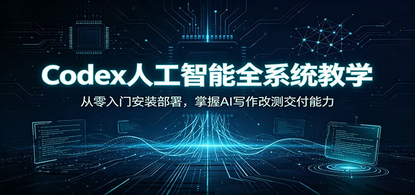 Codex人工智能全系统教学:从零入门安装部署,掌握AI写作改测交付能力-墨痕微课