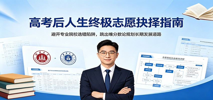 高考后人生终极志愿抉择指南:避开专业院校选错陷阱,跳出唯分数论规划长期发展道路-墨痕微课
