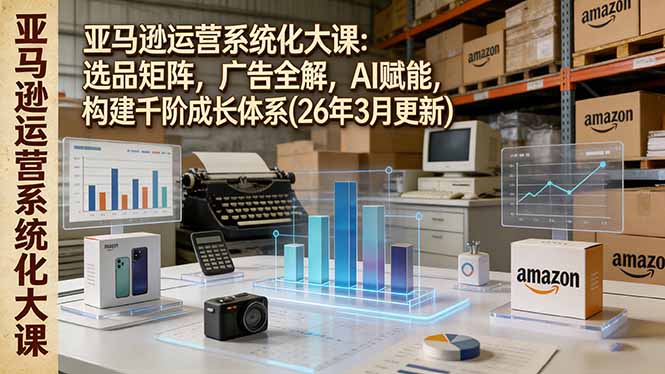 亚马逊运营系统化大课：选品矩阵，广告全解，AI赋能，构建千阶成长体系(26年3月更新-墨痕微课