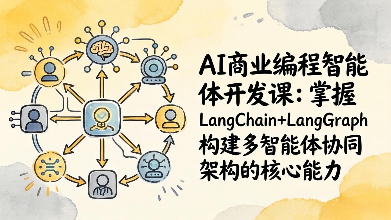 AI商业编程智能体开发课：掌握LangChain+LangGraph构建多智能体协同架构的核心能力-墨痕微课