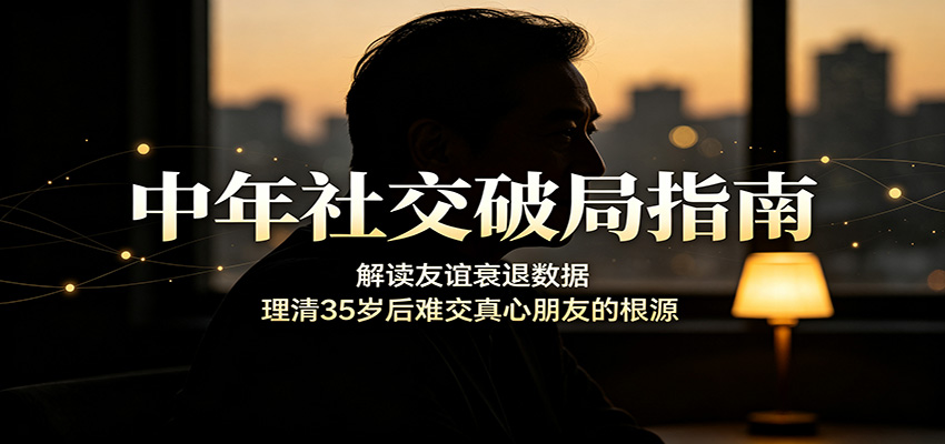 中年社交破局指南:解读友谊衰退数据,理清35岁后难交真心朋友的根源-墨痕微课