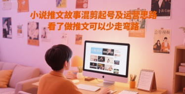 小说推文故事混剪起号及运营思路，看了做推文可以少走弯路-墨痕微课