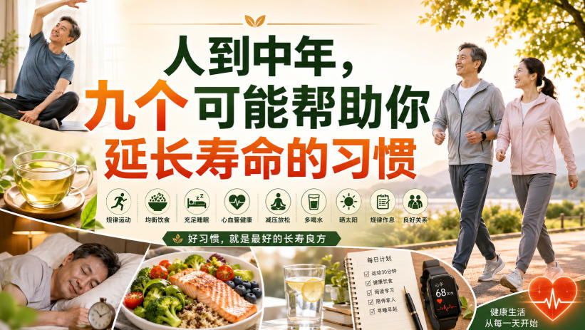 付费文章:人到中年,九个可能帮助你延长寿命的习惯-墨痕微课