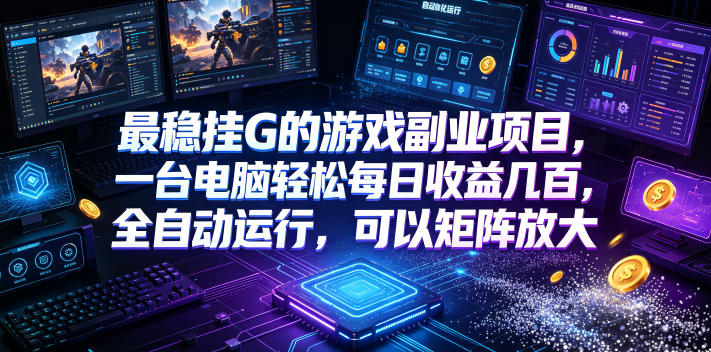 AI游戏全自动挂机项目,单号日入100左右,可矩阵放大!-墨痕微课
