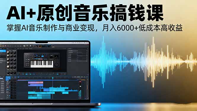 AI+原创音乐搞钱课:掌握AI音乐制作与商业变现,月入6000+低成本高收益-墨痕微课