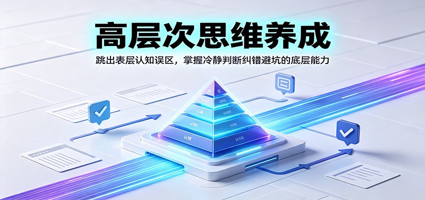 高层次思维养成:跳出表层认知误区,掌握冷静判断纠错避坑的底层能力-墨痕微课