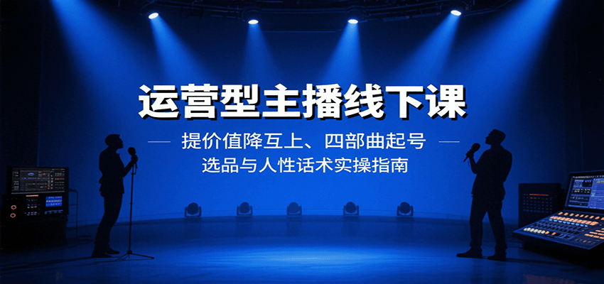 运营型主播线下课：提价值降互上、四部曲起号、选品与人性话术实操指南-墨痕微课