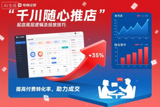 千川随心推起店底层逻辑及投放技巧,提高付费转化率,助力成交-墨痕微课