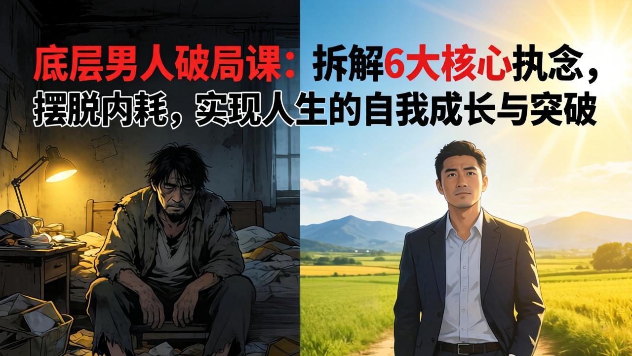 付费文章：底层男人破局课：拆解 6 大核心执念，摆脱内耗，实现人生的自我成长与突破-墨痕微课